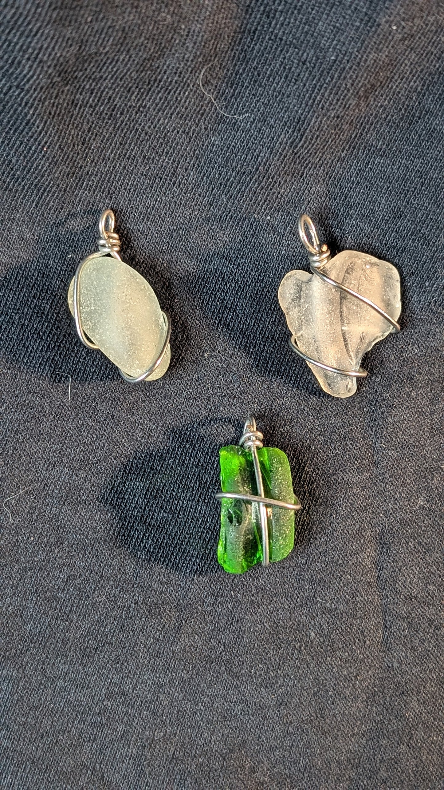 Wire wrapped Sea Glass necklace