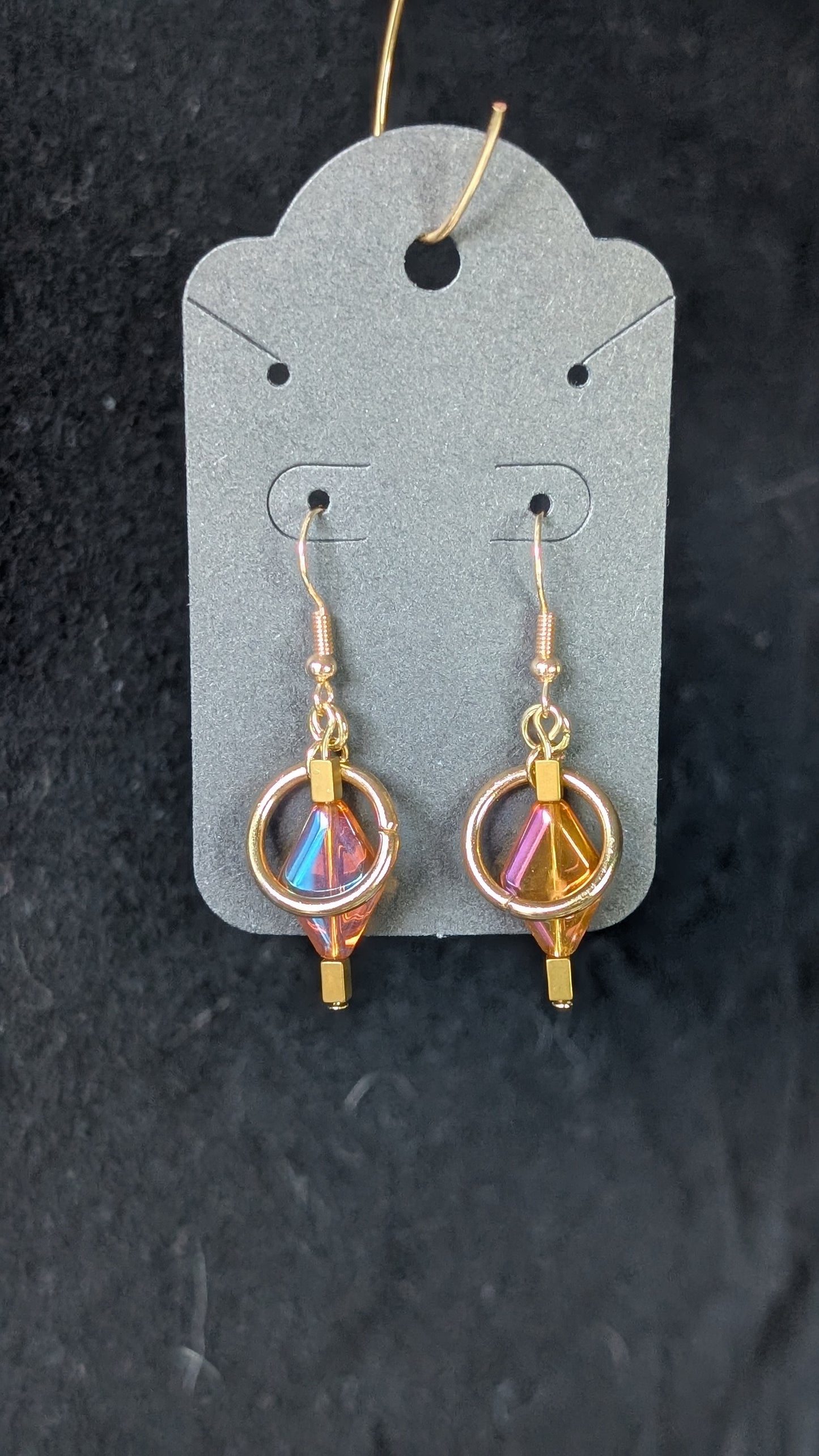 Diamond Circle Earrings - Gold