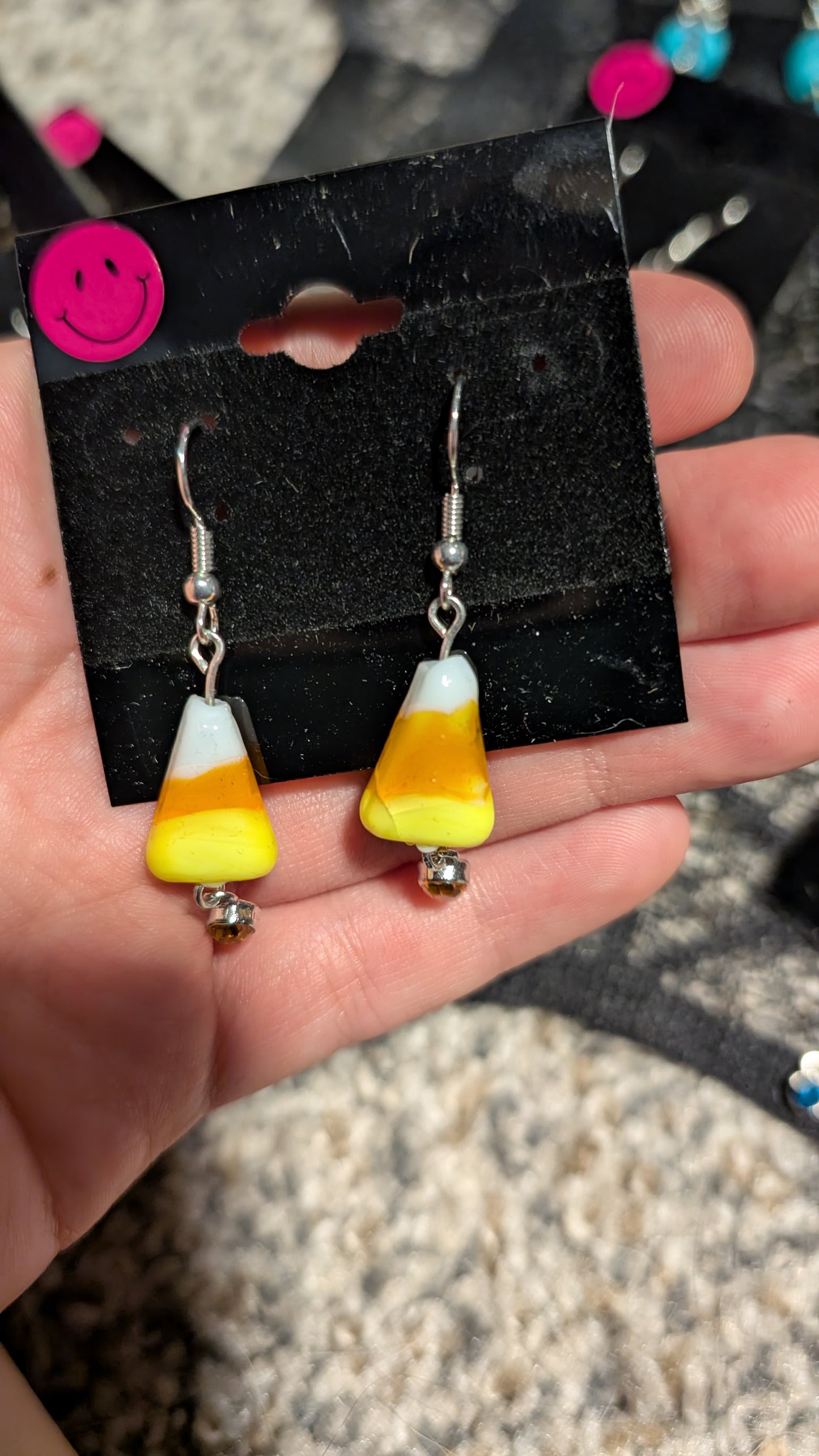 Candy corn earrings