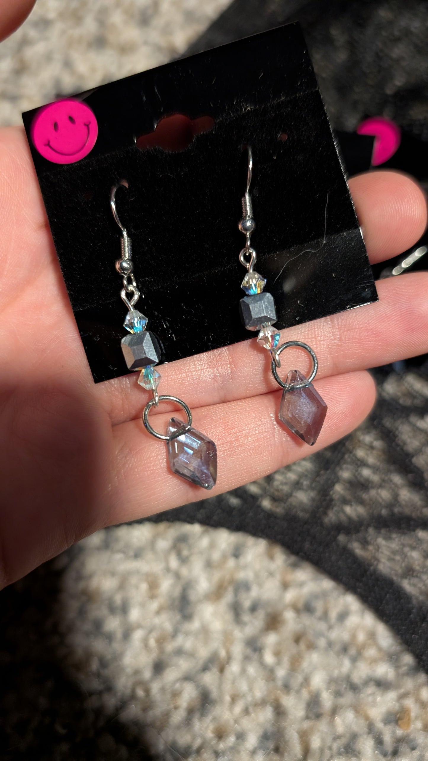Blue diamond earrings