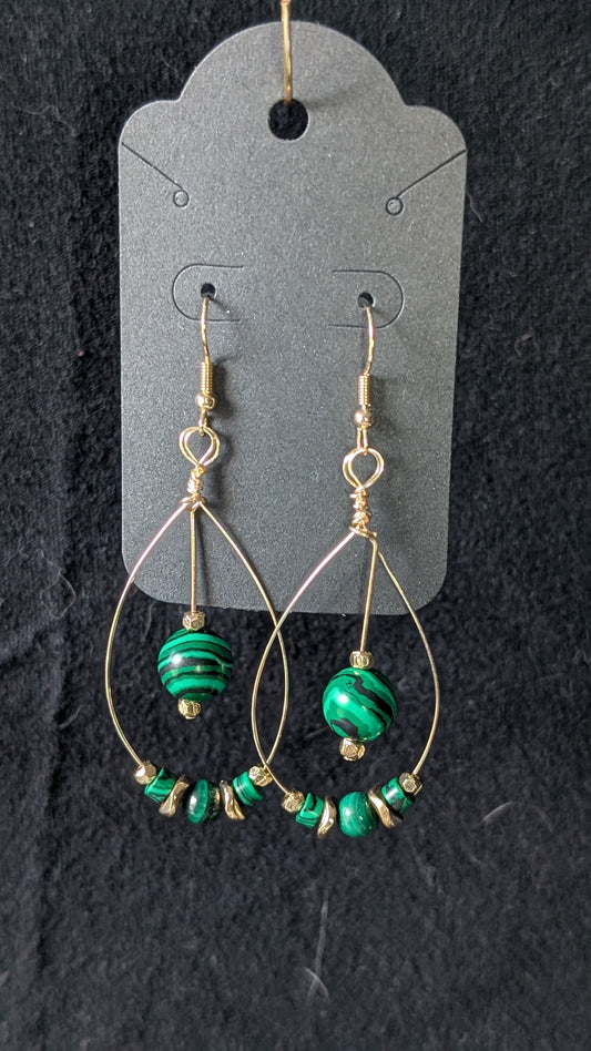 Malachite Teardrop Earrings