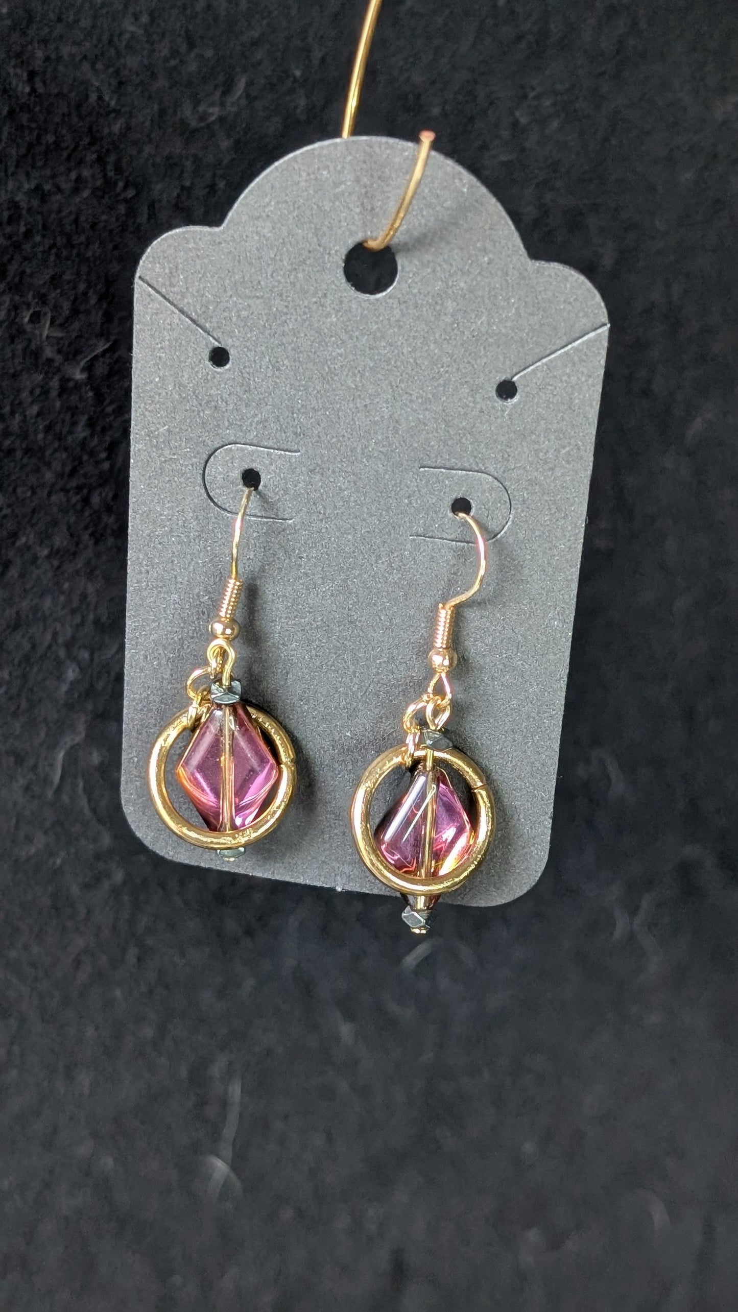 Diamond Circle Earrings - Gold