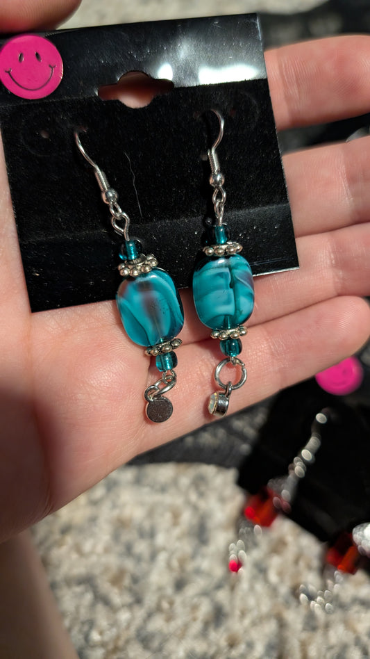 Glass Teal Oval