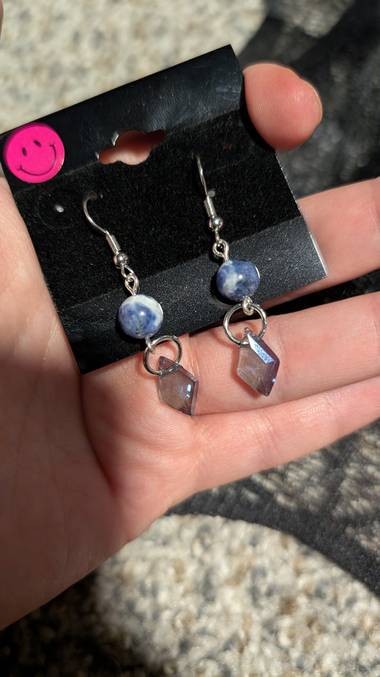 Blue diamond earrings