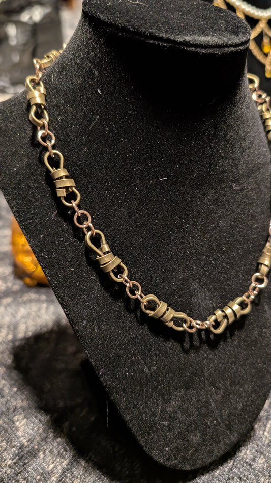 Brassy chain link necklace